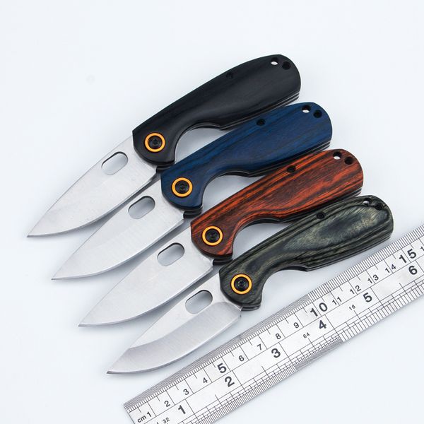 Маленький складной нож EDC, карманные ножи для кемпинга, деревянная ручка, уличный нож из нержавеющей стали, нож для очистки овощей, универсальный вариант использования