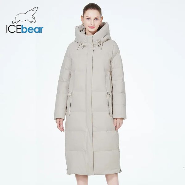 Frauen Daunen Parkas 2023 Maxi Lange weibliche winter mantel schlank warme reißverschluss elegante frauen baumwolle jacke mit kapuze parka GWD3953I 231011