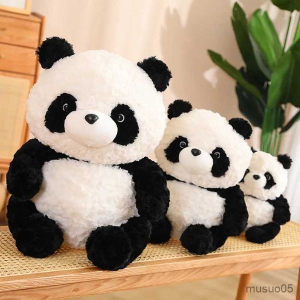 Suprimentos de brinquedo de natal 25-70cm bonito grande panda boneca brinquedo de pelúcia animais crianças aniversário presentes de natal brinquedos dos desenhos animados grande na cama r231012