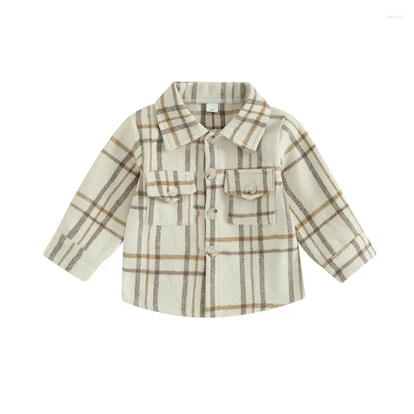 Куртки, осенняя детская рубашка-куртка для маленьких мальчиков и девочек, контрастный цвет, кардиган с длинными рукавами, зимнее пальто, осенняя верхняя одежда