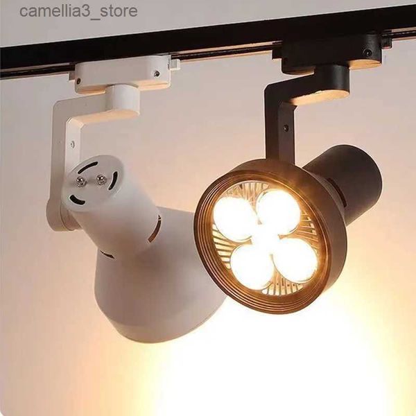 Plafoniere 2 pz Par30 LED Lampada da binario 220 V Faretti Cob Soffitto Spot Lampada da binario Apparecchio 35/40 / 45 W Luci da parete Camera da letto Negozio di abbigliamento Q231012