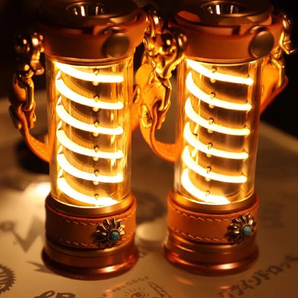 Lanternas portáteis 3pcs Camping Light Lifting Rope Portátil Vintage Decorativo Pendurado Corda Acessórios de Resistência ao Rasgo para Barebones Edison Lamp 231012