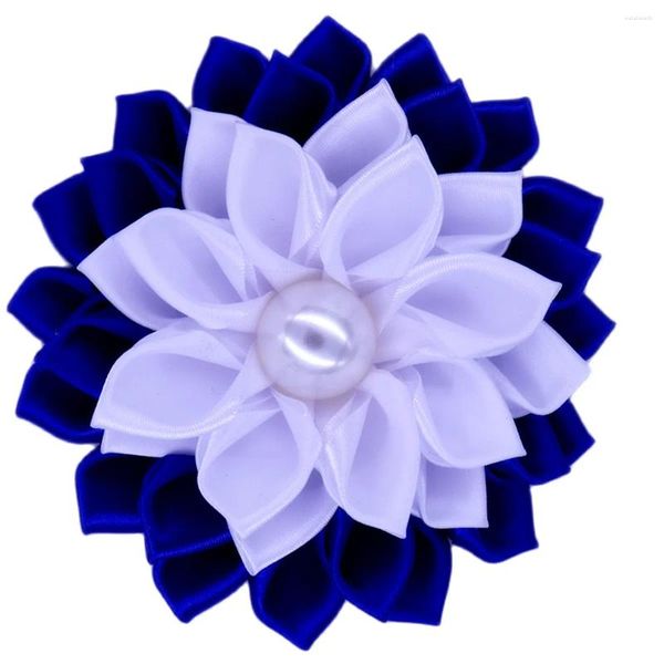 Spille Strati Blu Bianco Nastro Fiore Corpetto PIN Scuola Sorority Laureato ZETA Social Lady Spilla Accessorio