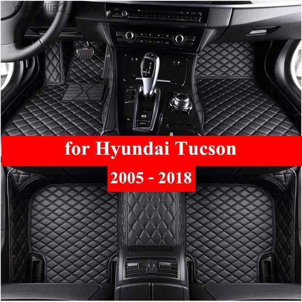 Tappetini Tappeti Tappetini per auto per Hyundai Tucson 2005-2013 2014 2015 2016 2017 2018 Tappetino Flash Tappetini personalizzati in pelle Copertura per tappeti per auto Q231012