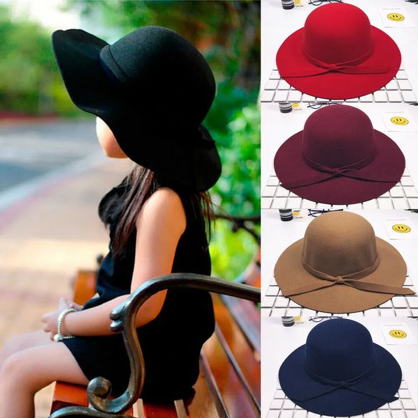 Mützen Hüte Baby Sommer Zubehör Süße Mädchen Kinder Schleife Hut Bowler Strand Sonnenschutz Kappen Motorhaube Kleinkind Pografie Requisiten 28T 231012