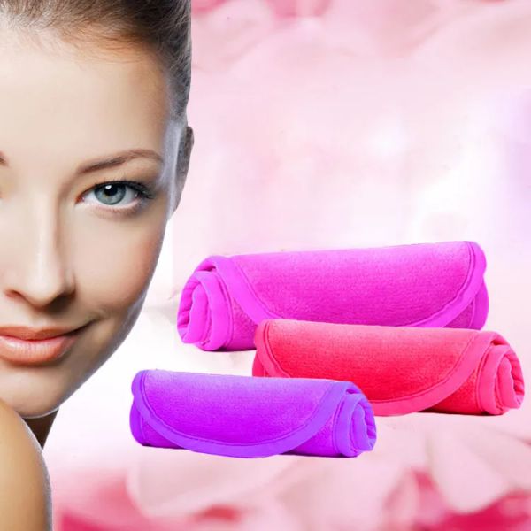 Toalha de maquiagem reutilizável de microfibra, pano facial feminino, toalha mágica para remover maquiagem, limpeza da pele, toalhas de lavagem, têxteis para casa