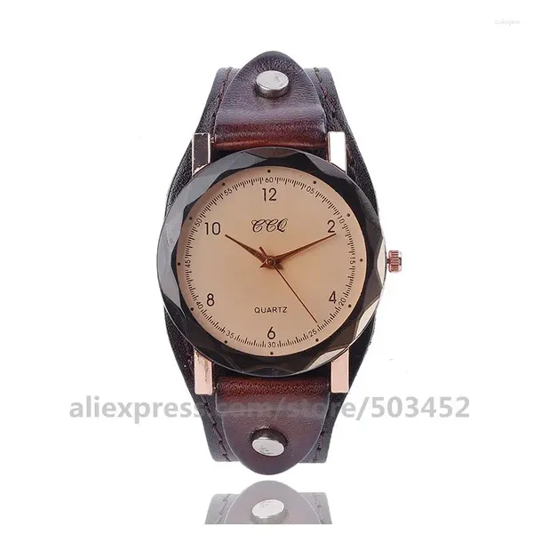 Нарученные часы 100 шт./Лот CCQ 92023 Feminino Clock Casual подлинная кожа Аналоговый кварц Erkek Kol Saat Factory Price Watches для мужчин Женщины