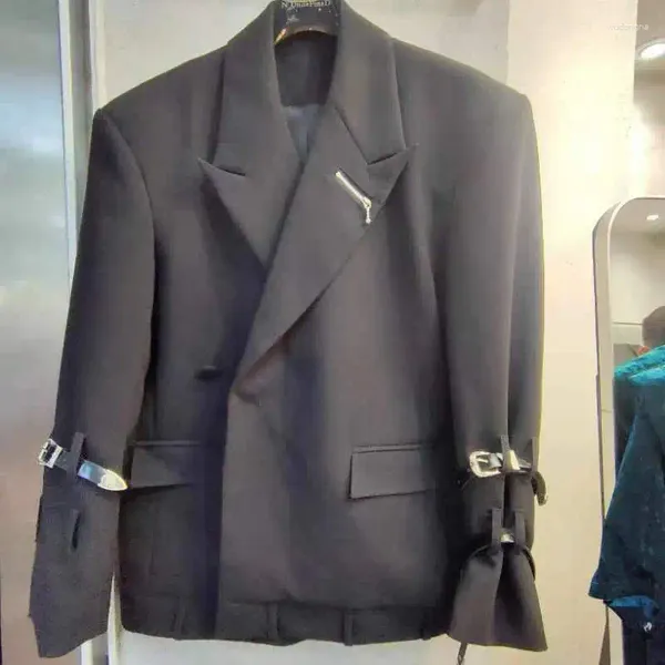 Мужские костюмы Ui021 Модные пальто Куртки 2023 Подиум Роскошный европейский дизайн Одежда в стиле вечеринки