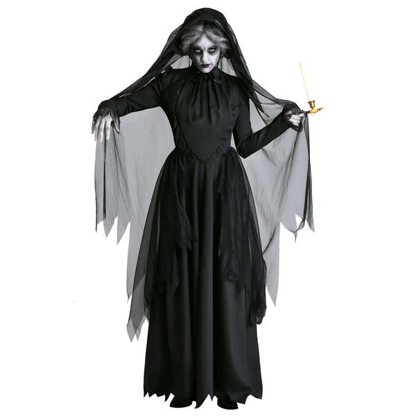 Cosplay Yetişkin Korku Kadın Hayalet Gelin Kostüm Cadılar Bayramı Fantasia Cosplay Dark Vampire Cadı Fantezi Dresscosplay