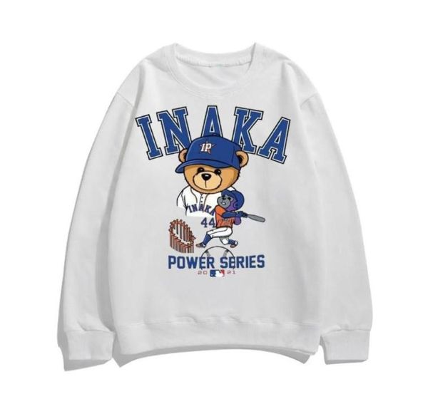 Men039s Hoodies Sweatshirts Inaka Power Brown Referee Bear Purple Baseball Ape Monkey Graphic Print Sweatshirt Streetwear Men3611498