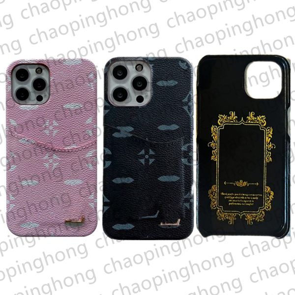 Custodia per telefono di design per iPhone 15 14 Pro Max 14pro 13 13pro 12 mini 11 XR XS Max 8P Custodia per iPhone Shell con portacarte Samsung S23 ultra S22 S20 NOTE 20 S21 Cover per telefono