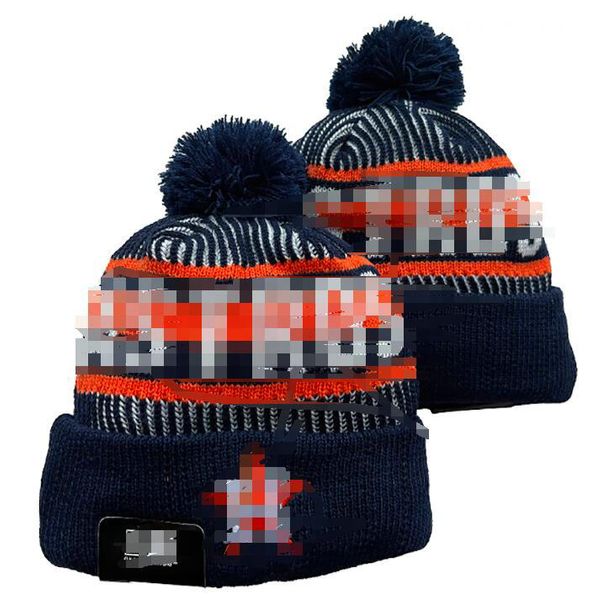 Mützen Astros Bobble Hs Baseball Ball Caps 2023-24 Modedesigner Bucket H Chunky Faux Pom Beanie Weihnachten Sport Strick