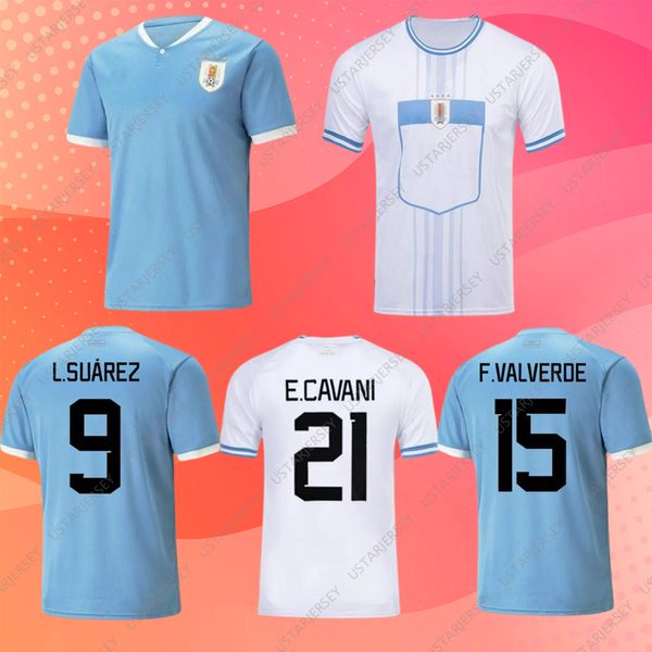 22 23 Uruguai Camisa de futebol 22/2023 L.SUAREZ E.CAVANI N.DE LA CRUZ camisa da seleção nacional G.DE ARRASCAETA F.VALVERDE R.ARAUJO R.BENTANCUR Uniforme de futebol