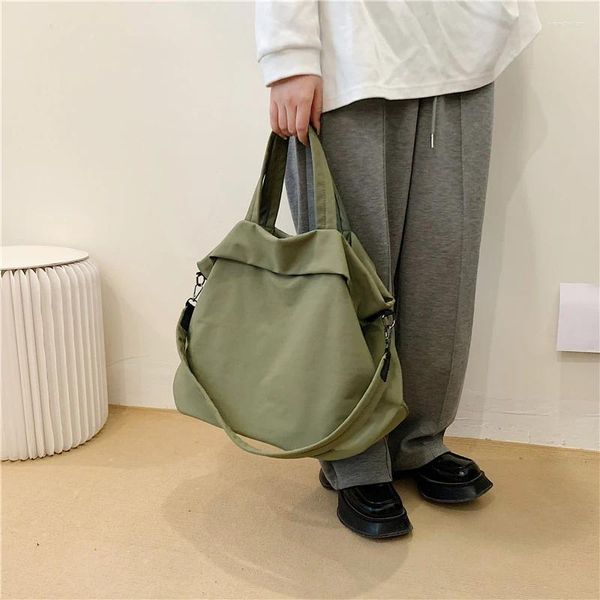 Sacos de noite À Prova D 'Água Nylon Sólido Coréia Pacotes Grande Capacidade Oxford Bolsas Designer Japão Estilo Ombro Cinzento Feminino Satchels