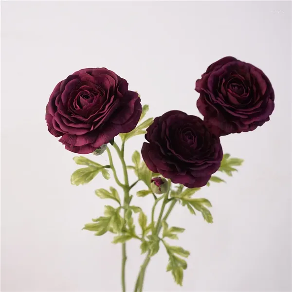 Dekorative Blumen, hochwertiger künstlicher Tau-Lotuszweig, fühlt sich echt an, Latex, gefälschte Schlafzimmerdekoration, Simulationsblume, rosa Butterblume, Pfingstrose