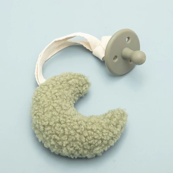 Schnullerhalter-Clips # Baby-Schnullerclip Sherpa Star Moon Schnullerkette für Säuglinge, Silikon-Nippel, Schnuller-Schnullerhalter, BPA-freies Baby-Zubehör 231012