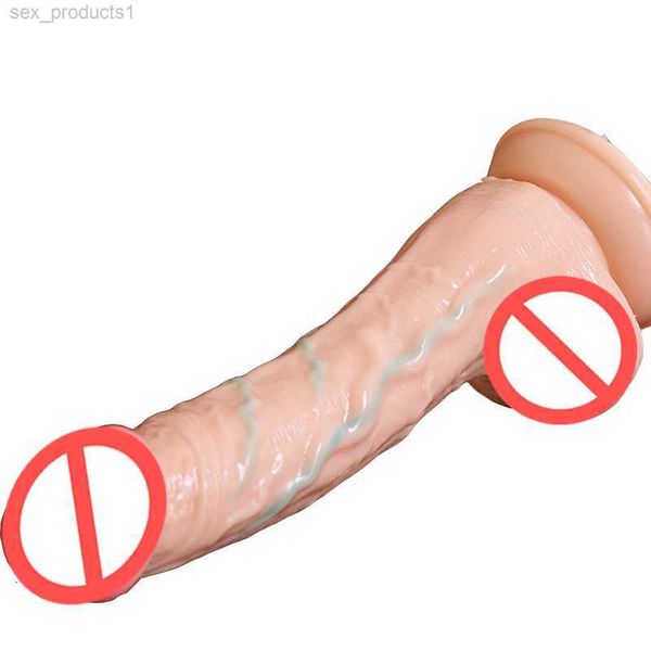 Flexible Echte Männliche Penis Silikon Realistische Dildo Saugnapf Vibrierender Großer Schwanz Sex Spielzeug Für Frau Weibliche Masturbators 1A8L