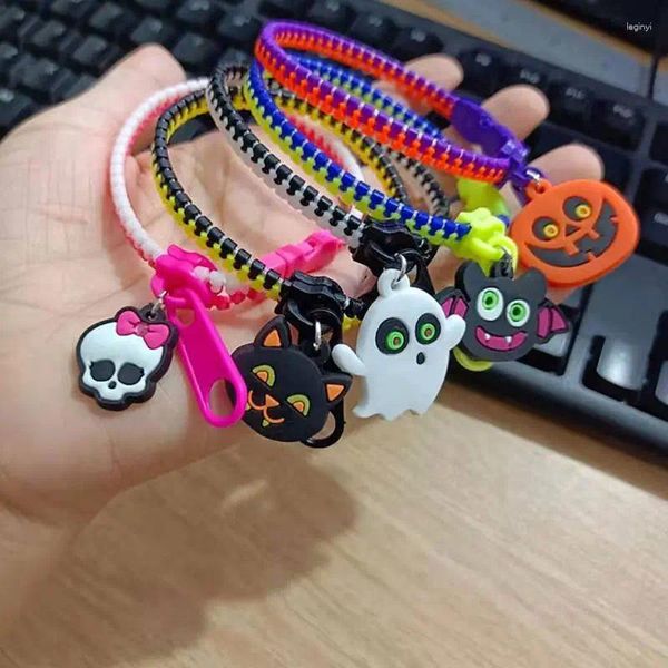 Bomboniera 3 pezzi Fantasma Halloween Bracciale con ciondoli Dolcetto Regalo per bambini Omaggi di carnevale Evento di zucca Giocattolo per bambini