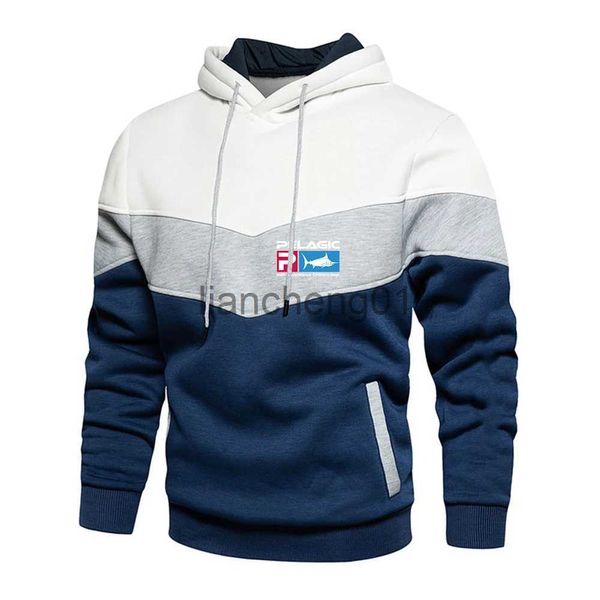 Herren Hoodies Sweatshirts Pelagic Fishing Herren Hoodie Bedruckte Panel Arbeit Herbst Wolle Casual Sport Hoodie x1012