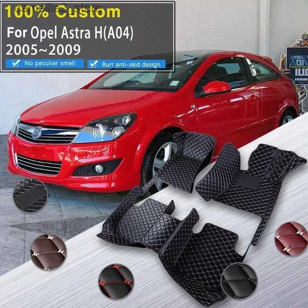 Tapetes de chão Tapetes de carro para Opel Vauxhall Astra H A04 2005 ~ 2009 À prova d'água Tapis De Sol Voiture Tapetes de carro Decoração de piso Acessórios de carro Q231012