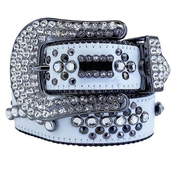 Bling besetzter Kristallmodediamant BB Simon Gürtel Lässige Frau Leder Designer für Mann Dame Gürtel Desinger Gürtel Leder Mode Damen Accessoires Luxus