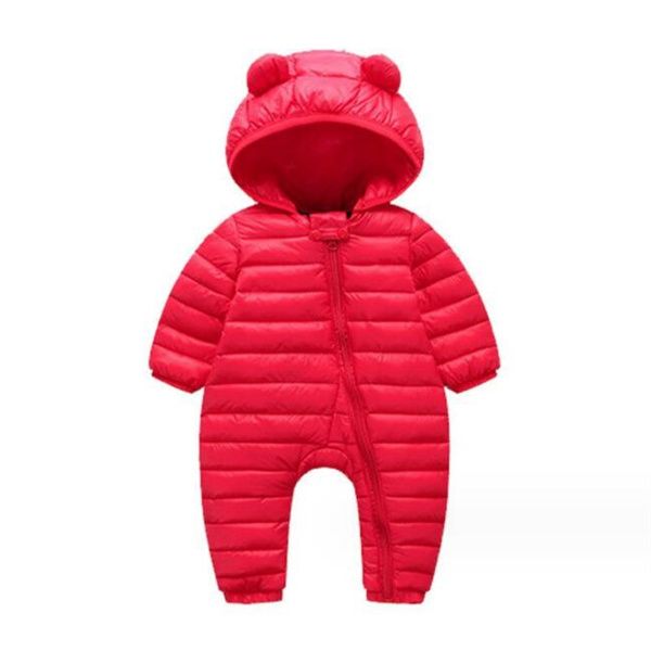 Nuovi prodotti invernali tuta per neonato con cappuccio e velluto caldo tuta da neve per neonato tuta da neve per bambina tuta in cotone per bambina