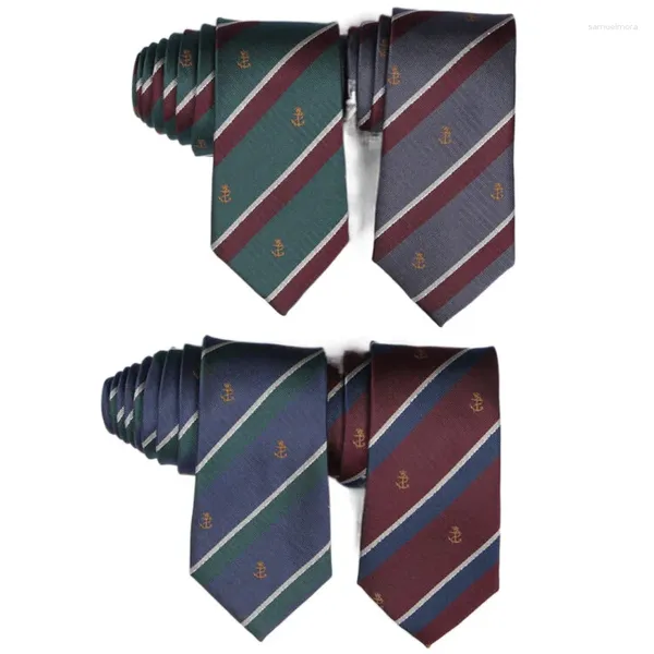 Yay bağları yenilik 7 cm Erkekler için moda retro çizgili boyun kravat iş dünyası toplantı düğün smokin takım elbise günlük giyim kravatlar