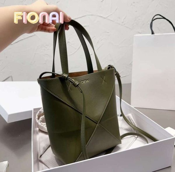 Cowhide el çantası bulmaca kat tote çanta tasarımcısı crossbody çanta lüks omuz çantaları kadın crossbody çanta parıltılı kayış çanta yeni alışveriş çantaları düşük loewees gg2