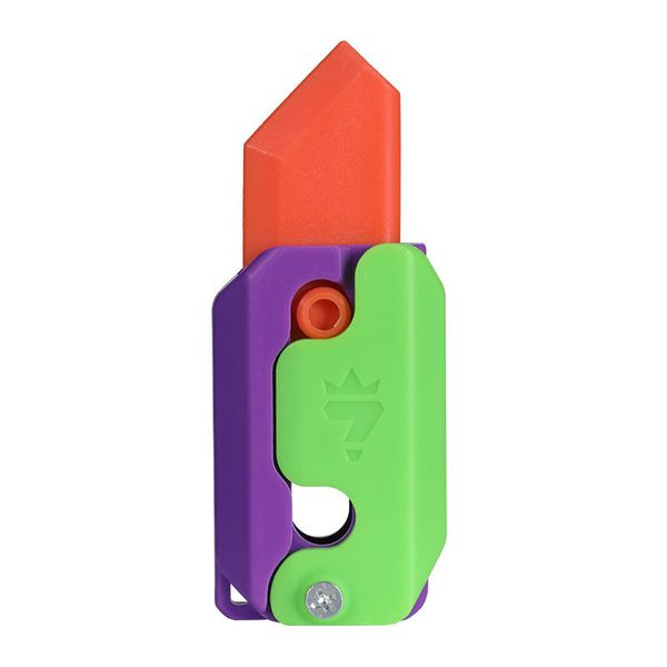 Stampa 3D Fidget Knife Toy Plastica Sensoriale Fidget Toys Ansia Giocattolo antistress Divertente Retrattile Carota Coltello Fidget Toys hZ0068