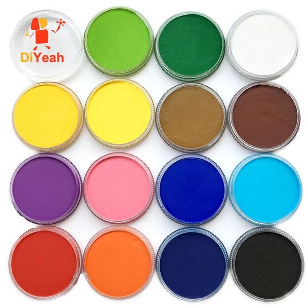 Pintura Corporal DiYeah Face Paint Cor maquillage 30g Halloween Maquiagem Schmink Pigmento Body Art Modelo Marcador Única Maquiagem Pintura Corporal Vermelho 231012