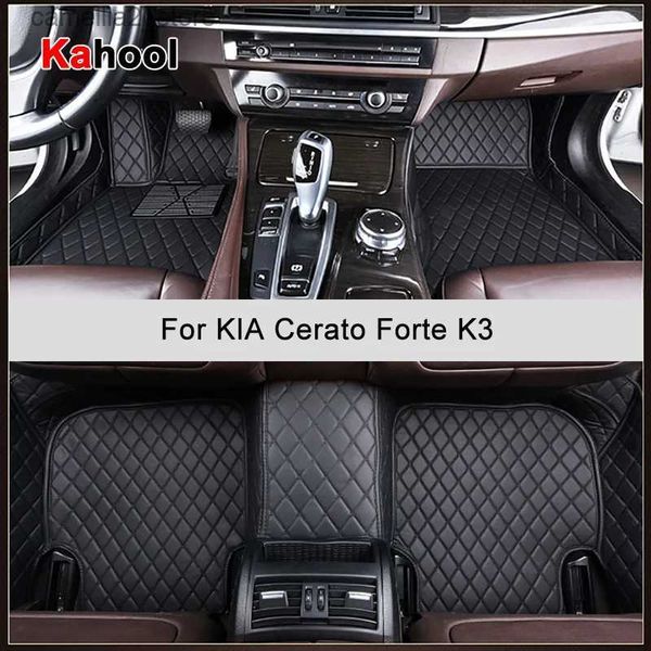 Tapetes de chão KAHOOL Tapetes de carro personalizados para KIA Cerato Forte K3 Acessórios para automóveis Tapete para pés Q231012