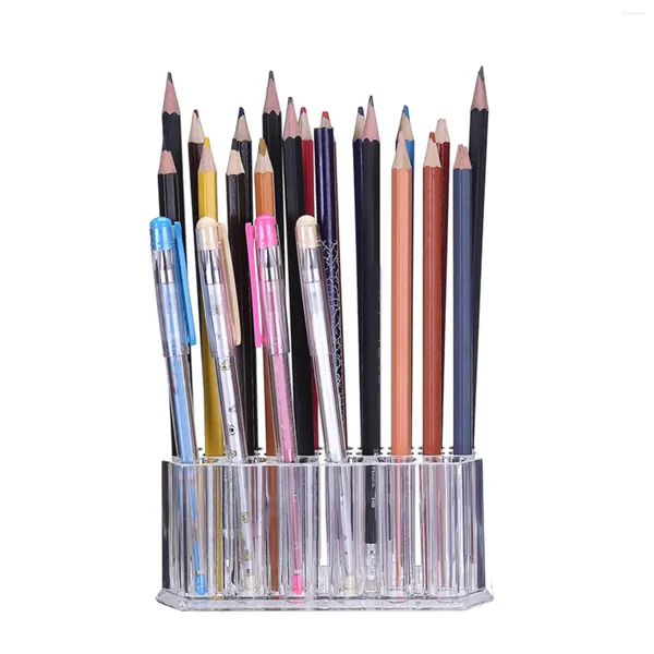 Caixas de armazenamento Acrílico Eyeliner Lip Liner Holder Organizador Organizadores de mesa para pincéis