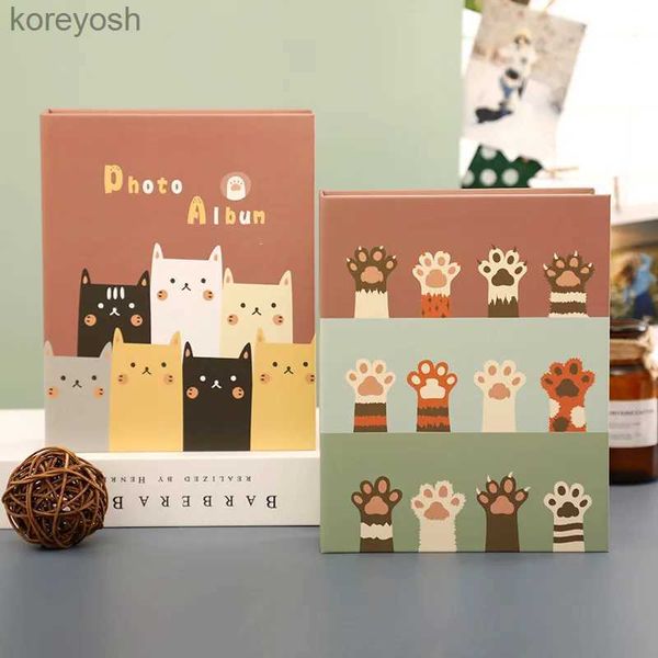 Alben Bücher Neue 100 Taschen 6 Zoll Fotoalbum Katze Fisch Bild Aufbewahrungsrahmen für Kinder Kinder Geschenk Scrapbooking Bilderetui FotoalbumL231012