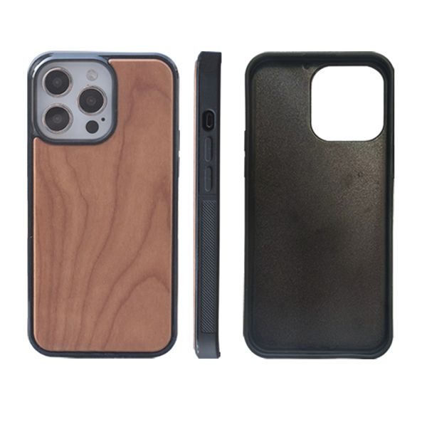 Hochwertige Holz-Telefonhüllen aus natürlichem, massivem Bambusholz, Funda für iPhone 15 Pro Max 14 13 Mini 12 678 Plus XR XS Holzhülle