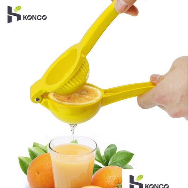 Ferramentas de frutas vegetais Konco Metal Limão Limão Espremedor de Aço Inoxidável Manual Citrus Press Juicer Mão Juicier Ferramenta Fresca Cozinha Dr Dhchb