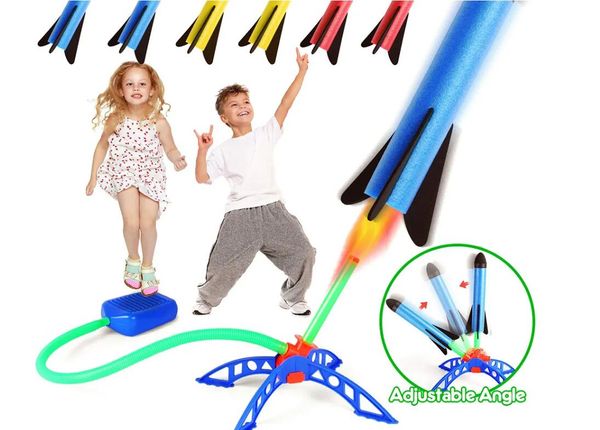 Kind Luft Rakete Fuß Pumpe Launcher Outdoor Luft Gedrückt Stomp Soaring Rakete Spielzeug Kind Spielen Set Jump Sport Spiele Spielzeug für Kinder