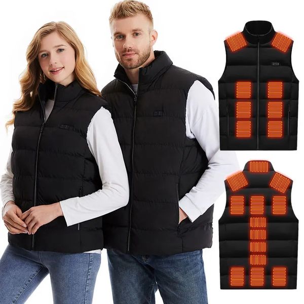 Gilet da uomo Gilet invernale riscaldato per uomo Donna Giacca elettrica Riscaldamento USB ricaricabile Riscaldamento Leggero abbigliamento da caccia 231012