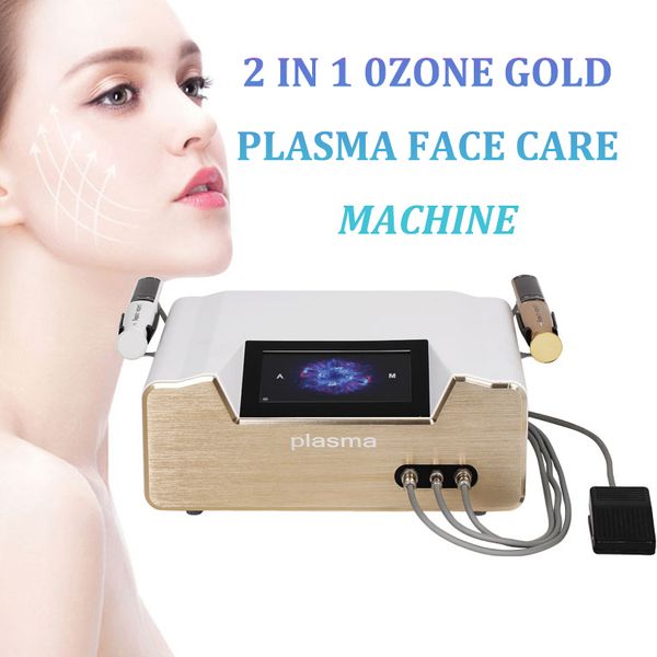 Máquina de caneta de plasma de ozônio mais eficaz 2 em 1 levantamento de pálpebras chuveiro cirúrgico plasma toupeira remoção de manchas tratamento de acne caneta de plasma 2 alças