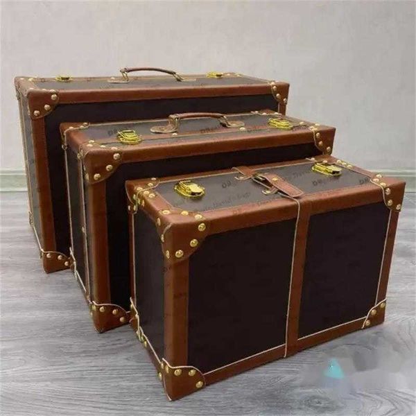 Design für Herren- und Damenkoffer, Aufbewahrungsbox, Reisetasche, drei Größen, handgefertigt