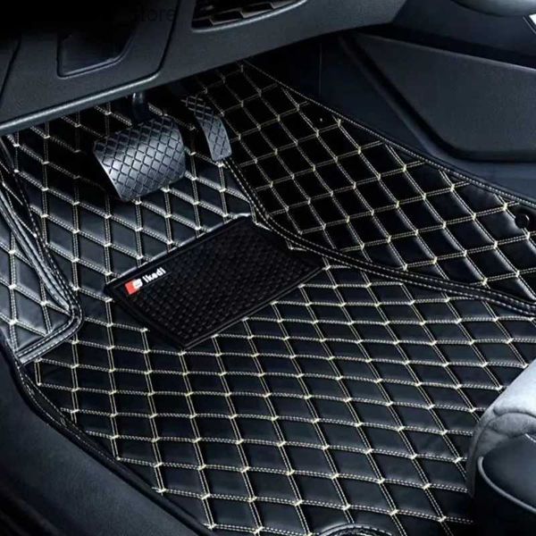 Fußmatten Teppiche 3D Custom Leder Diamant Auto Matte 100% Für Mercedes Benz Alle Modelle E Klasse GLK GLC S600 400 SL W212 W211 SLK Auto Zubehör Q231012