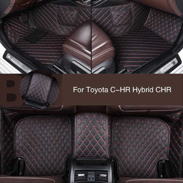 Tapis de sol Tapis de sol de voiture sur mesure spécial pour Toyota C-HR hybride CHR CH R AX10 AX50 coussinets de pied automatiques tapis en cuir intérieur accessoires de voiture Q231012