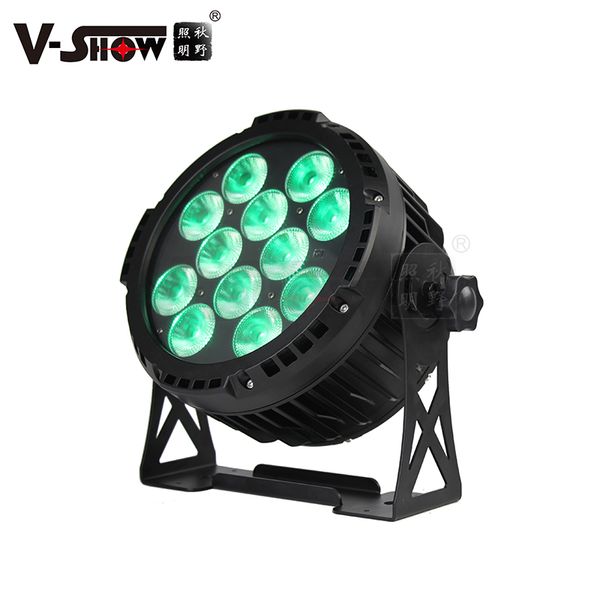 V-Show LED Bateria Par Light 12 * 18W RGBWA + UV6in1 IP65 à prova d'água alimentado por bateria remoto sem fio DMX LED Par iluminação para festa ou palco bar noturno