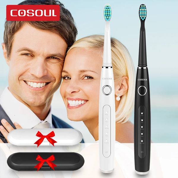Зубная щетка COSOUL Sonic, электрическая зубная щетка, профессиональная, 5 режимов, перезаряжаемая водонепроницаемая коробка для зубных щеток в подарок 231012
