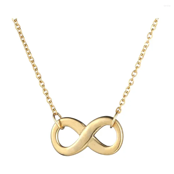 Anhänger Halsketten MisenBaBa Einfache Edelstahl Vertikale Unendlichkeit Für Frau Minimalistischen Symbol Schmuck Geschenke