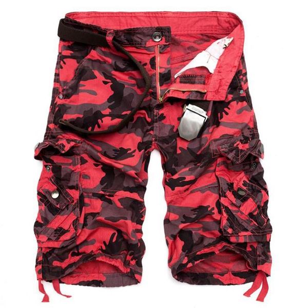 Cargo-Shorts Männer Casual Baumwolle Camouflage Lose Cargo-Shorts Herren Sommer Hiphop Tasche Camo Kurze Jogginghose Bermuda Masculina258P