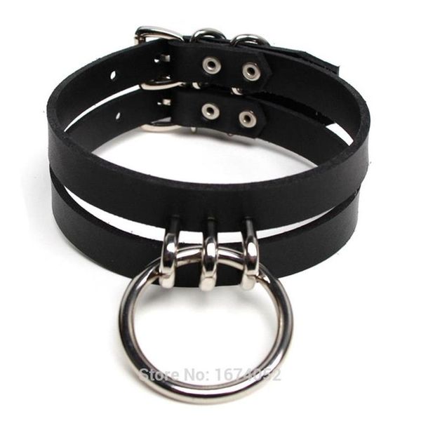 100 % handgefertigter Käfig-Top-Halsband aus echtem Leder, BDSM-Kragen, O-runder Fetisch, Cosplay-Kostüm-Halsband, Halskette208e