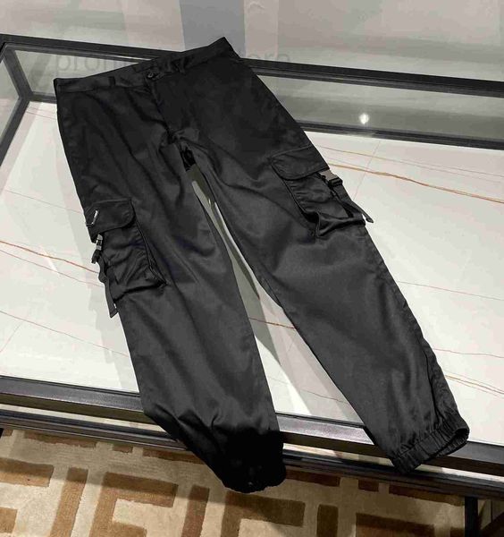 Мужские брюки Дизайнерские осенне-зимние беговые брюки-карго из высококачественного удобного материала, дизайнерский стильный дизайн с несколькими карманами, роскошные мужские черные K9UD