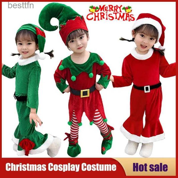 Costume a tema Natale Cosplay Arriva Bambini Baby Babbo Natale Cos Bambini Vestito di Natale Festa di Carnevale Prestazioni di Capodanno Fancy Outfit GiftL231013