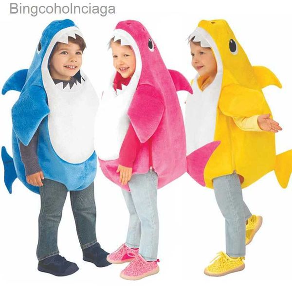 Thema Kostüm Jungen Mädchen Shark Come Overall für Kinder Dress Up Baby Lustige Party Halloween Cosplay Come Kinder Urlaub Geburtstag GeschenkL231013