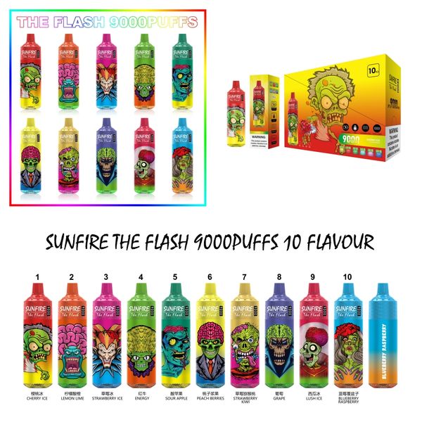 American Direct Vape Factory 9000 Pufos de framboesa e morango aquáticos sabores de frutas